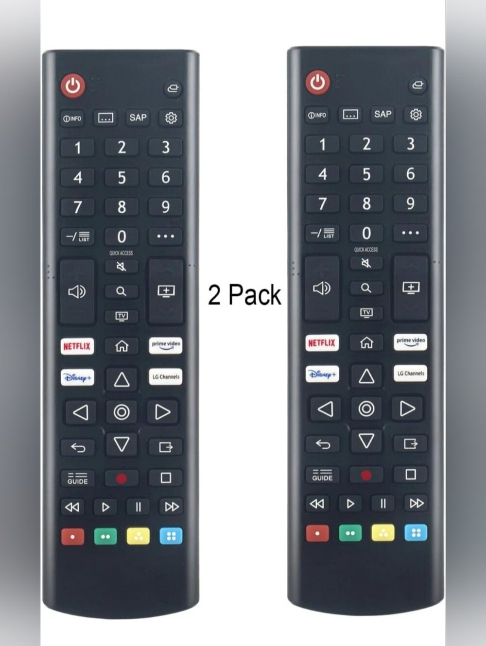 2 Packs AKB76037601 Replace Remote Control Compatible for LG LED 4K UHD Smart .T